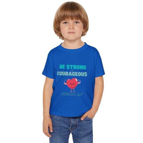 Heavy Cotton™ Toddler T-shirt - Be Strong and Courageous - Image 18