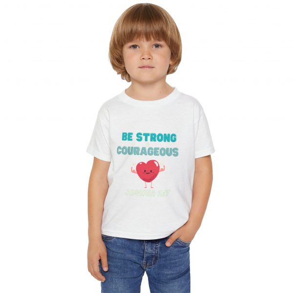 Heavy Cotton™ Toddler T-shirt - Be Strong and Courageous - Image 3