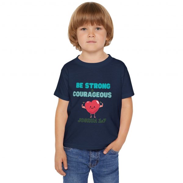 Heavy Cotton™ Toddler T-shirt - Be Strong and Courageous - Image 23