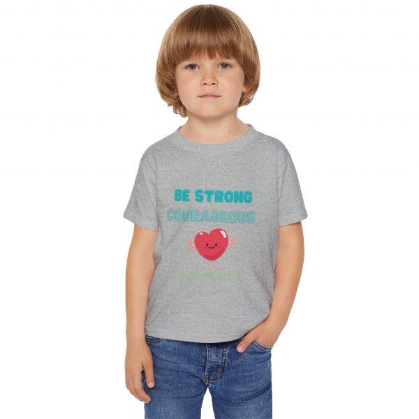 Heavy Cotton™ Toddler T-shirt - Be Strong and Courageous - Image 8