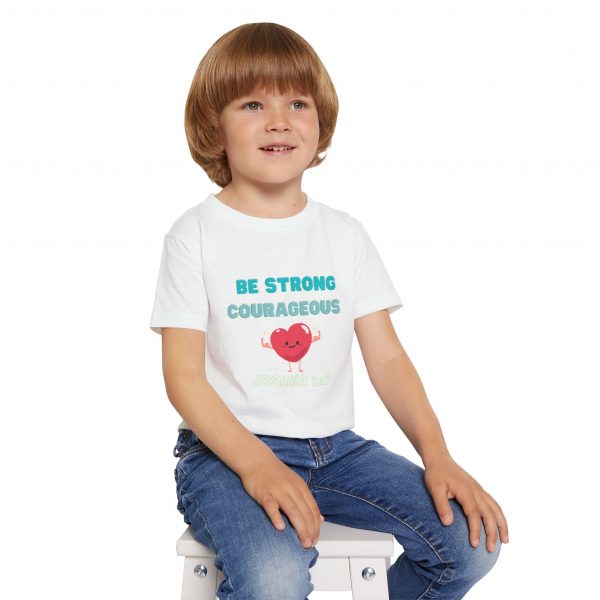 Heavy Cotton™ Toddler T-shirt - Be Strong and Courageous - Image 5